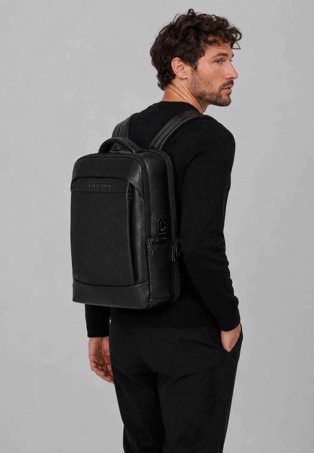 AUREX FINGERPRINT LEATHER BACKPACK - Image 11