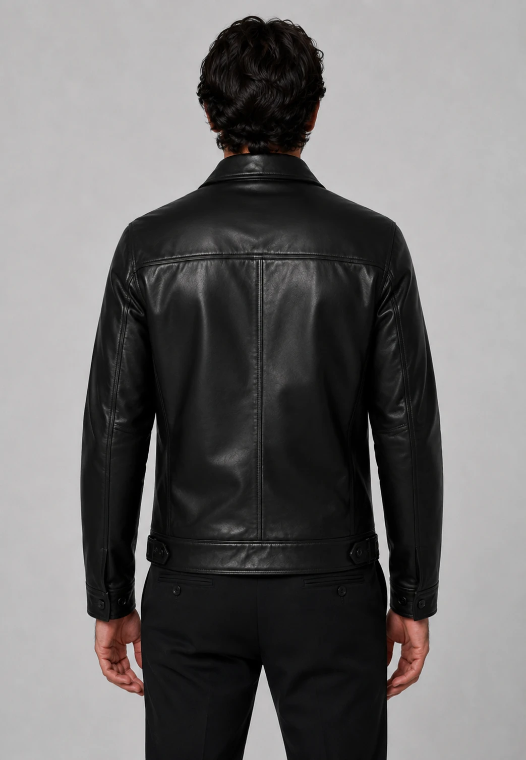 Kent Black Leather Jacket – Timeless Men's Genuine Leather Jacket - Image 6