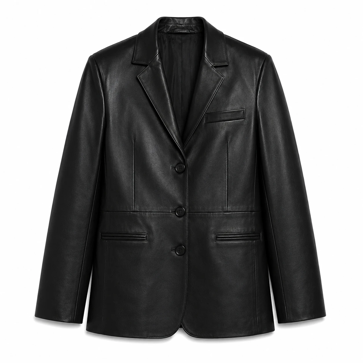 Hype Oversized læderblazer - Sort - Billede 3