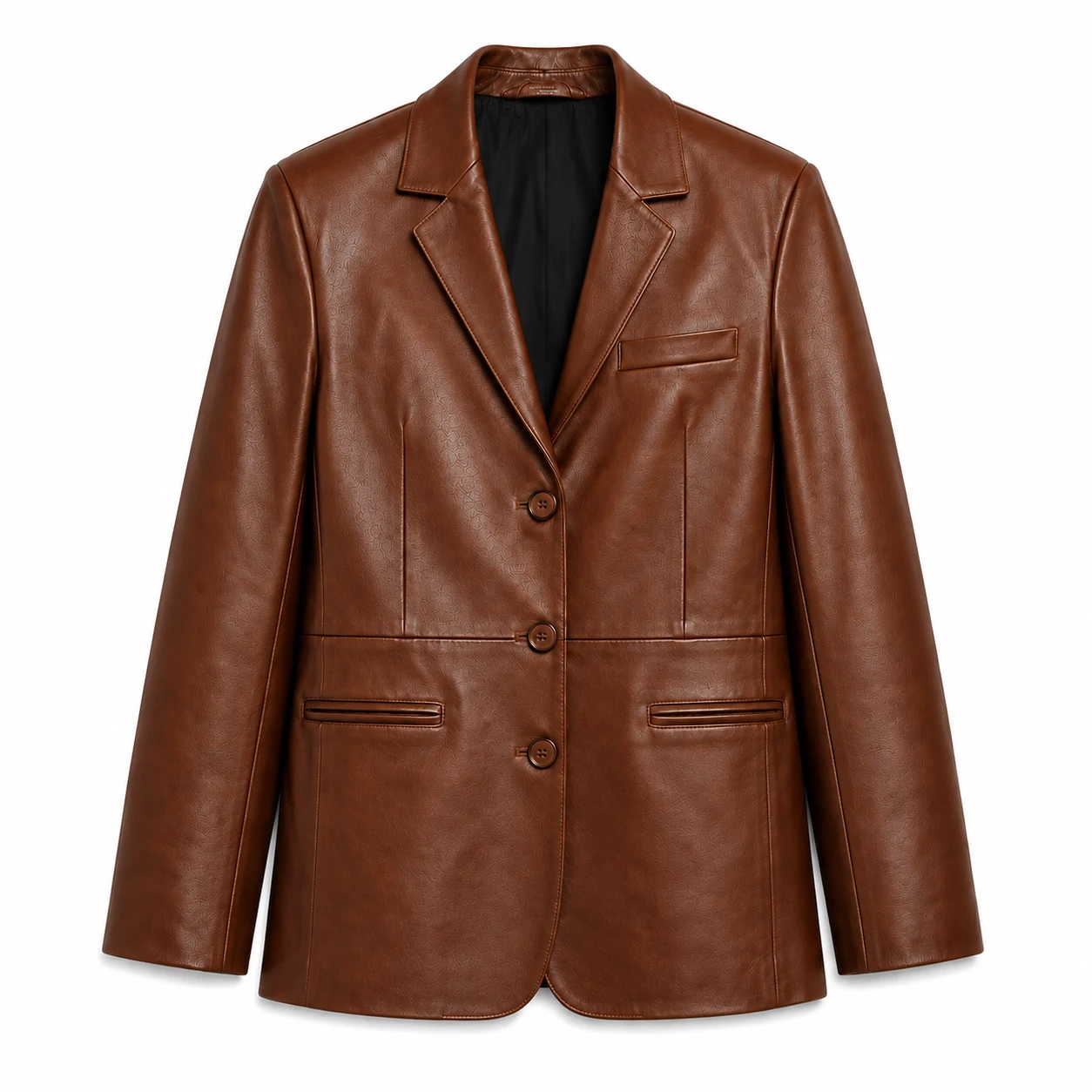 Hype Oversized læderblazer - Brun - Billede 3