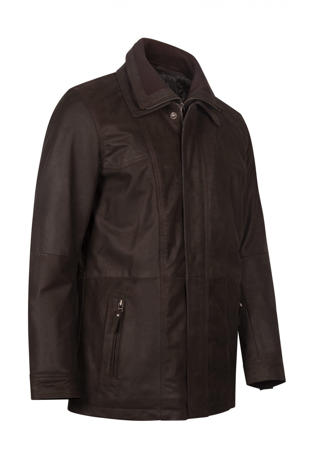 BUFF Brown Leather Parka Strong Leather